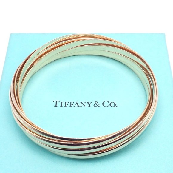 Authentic! Tiffany & Co 18k Rose Gold 9 Row Melody Calife Picasso Large Bracelet - Picture 7 of 11